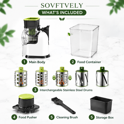 SOVFTVELY®5-in-1 Manual Rotary Grater