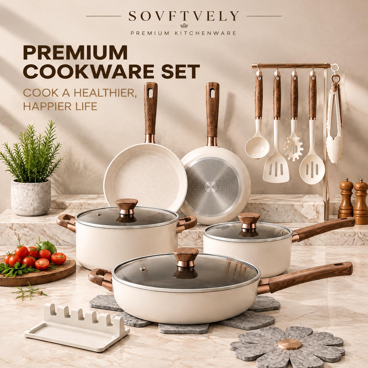 SOVFTVELY®Premium Nonstick Cookware Set