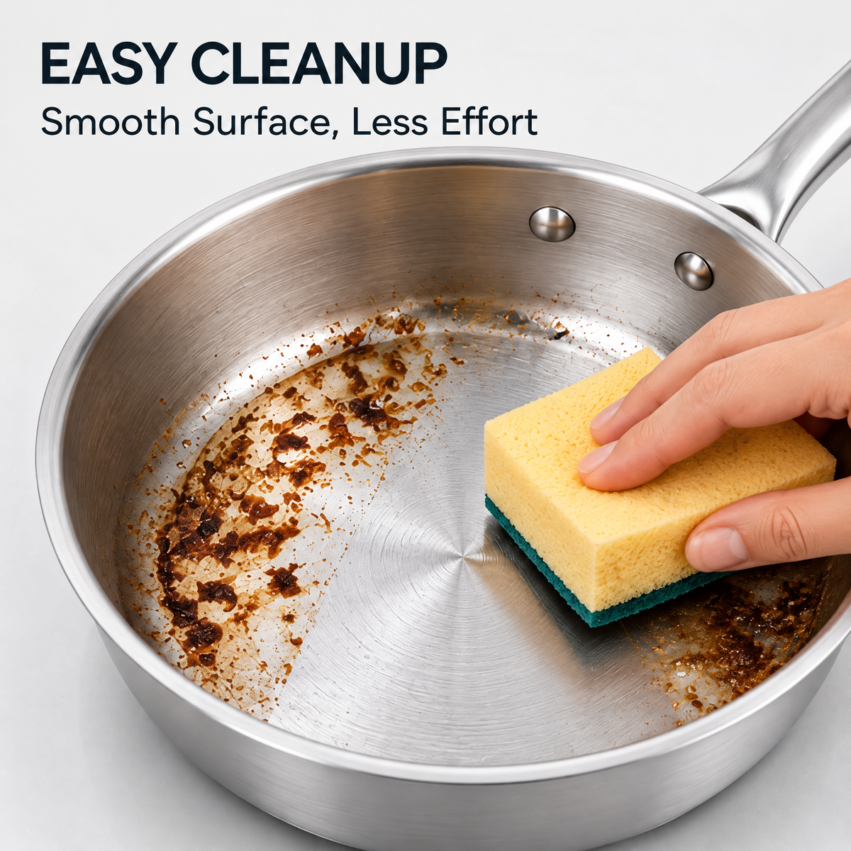 SOVFTVELY™ Premium Stainless Steel Sauté Pan