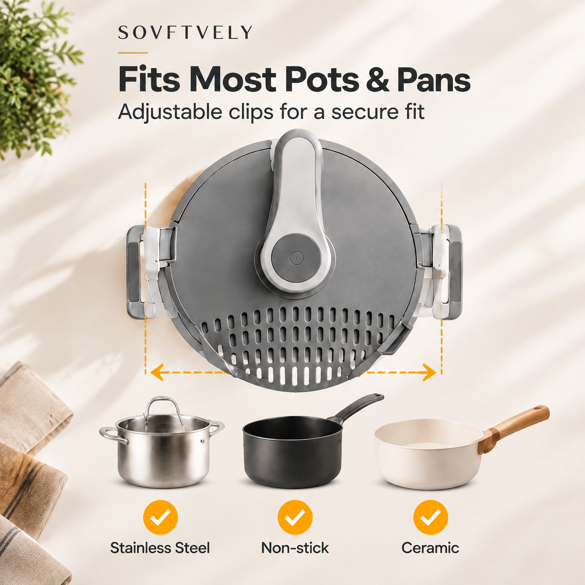 SOVFTVELY®Adjustable Universal Pot Strainer